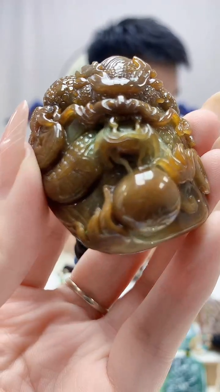 未镶嵌定制翡翠5028DD-毛货挂件165