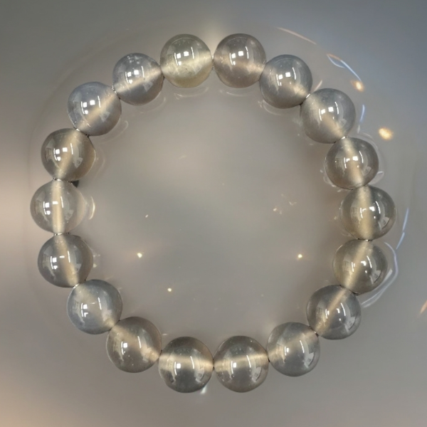 天然黑冰玛瑙玉手串10mm19颗天然珠宝玉石手链单圈证书送礼盒女