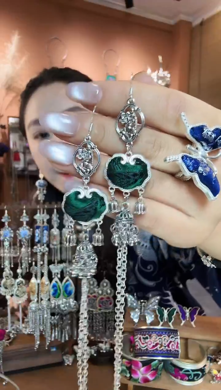 刺绣纯手工民族风耳环