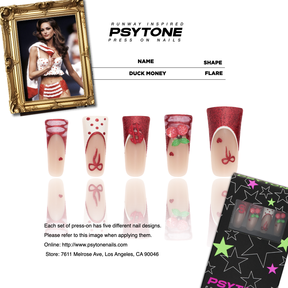 幻调鸭岁钱Duck Money | 鸭嘴复古樱桃穿戴甲