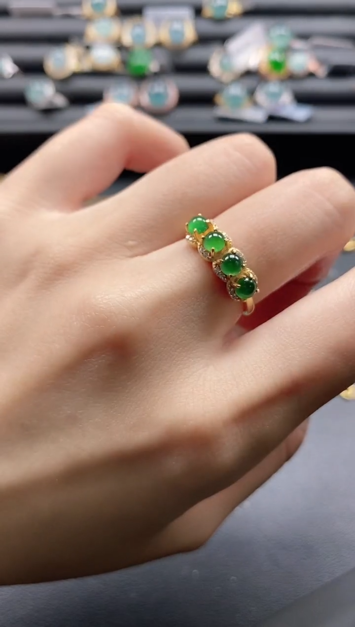 【闪购商品】翡翠戒指银S925镶嵌1111