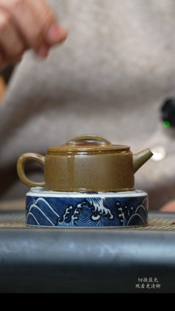 【闪购商品】紫砂茶壶原矿本绿柴烧汉瓦微瑕