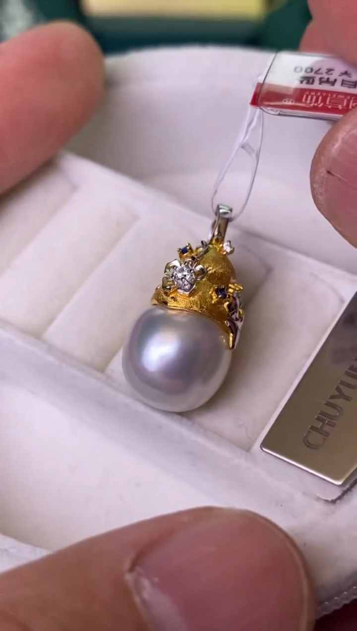 【闪购商品】海水珍珠颈饰银S925镶嵌1