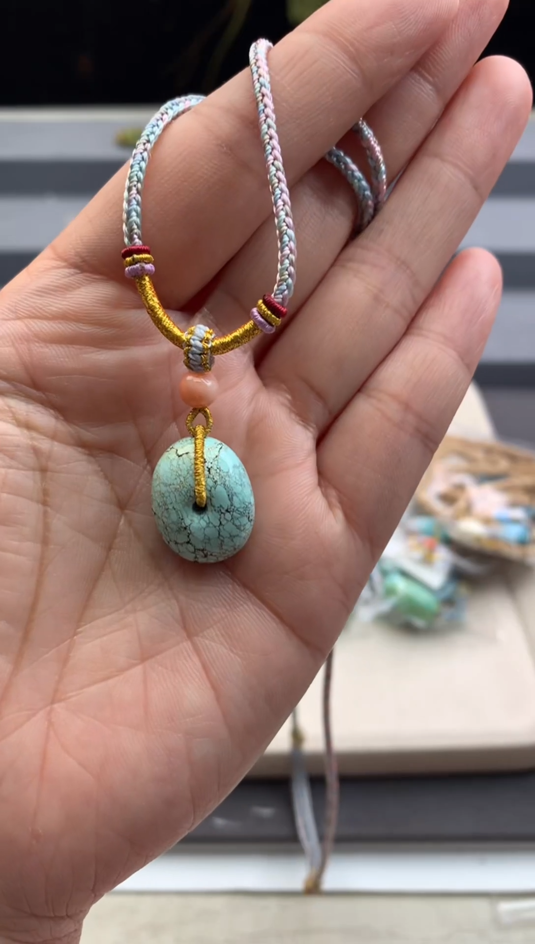 未镶嵌绿松石锁骨链橙.Q60