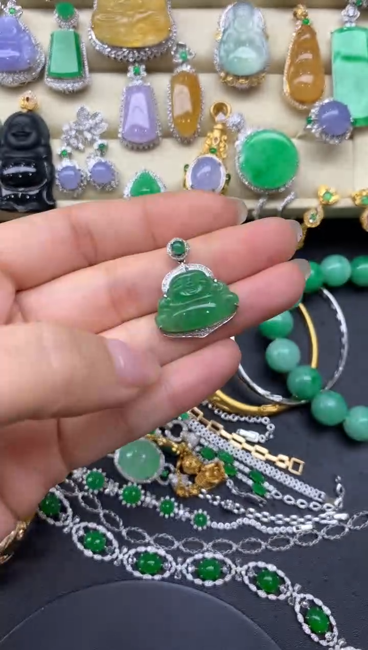 【闪购商品】翡翠颈饰18K金镶嵌350-中国好珍宝