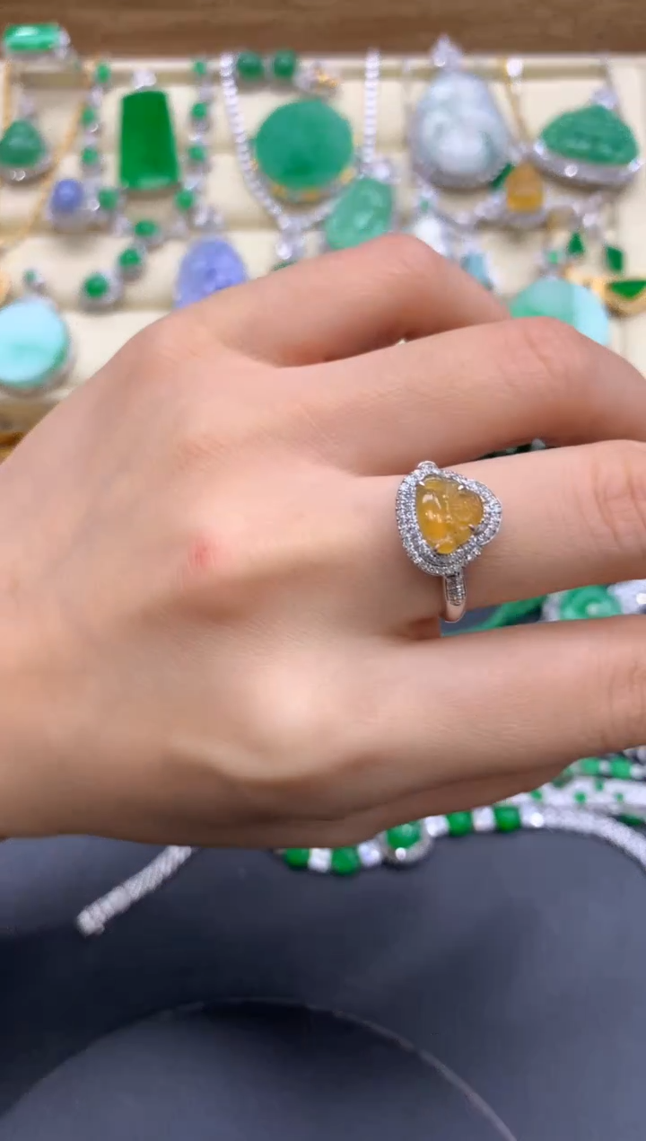 【闪购商品】翡翠戒指18K金镶嵌342-中国好珍宝