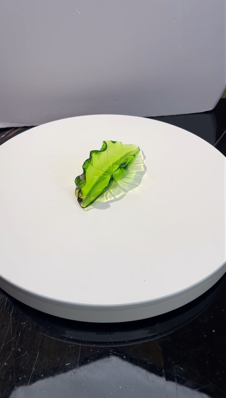 【闪购商品】摆件FML065荷叶香插水晶琉璃摆件