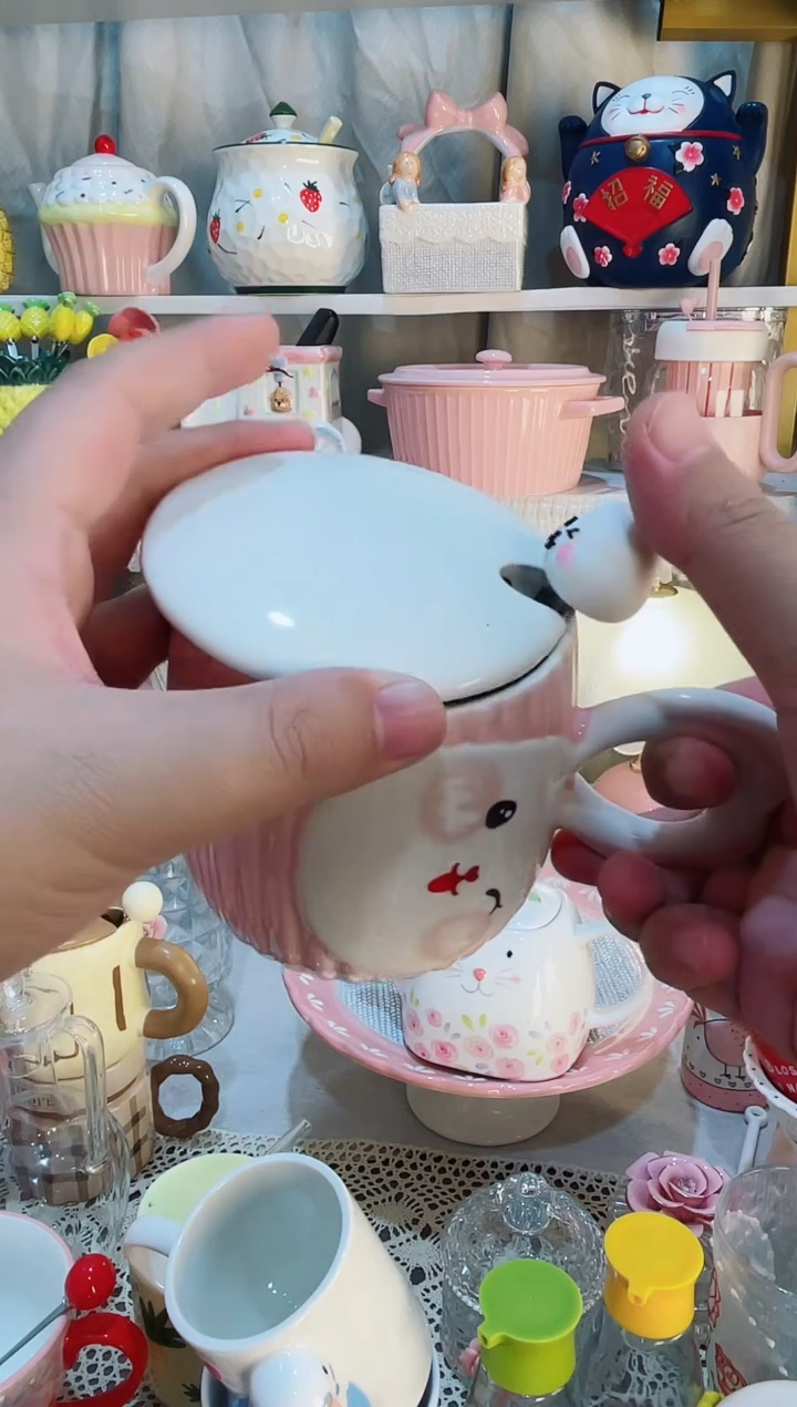 【闪购商品】瓷片兔子水杯发货快质量好