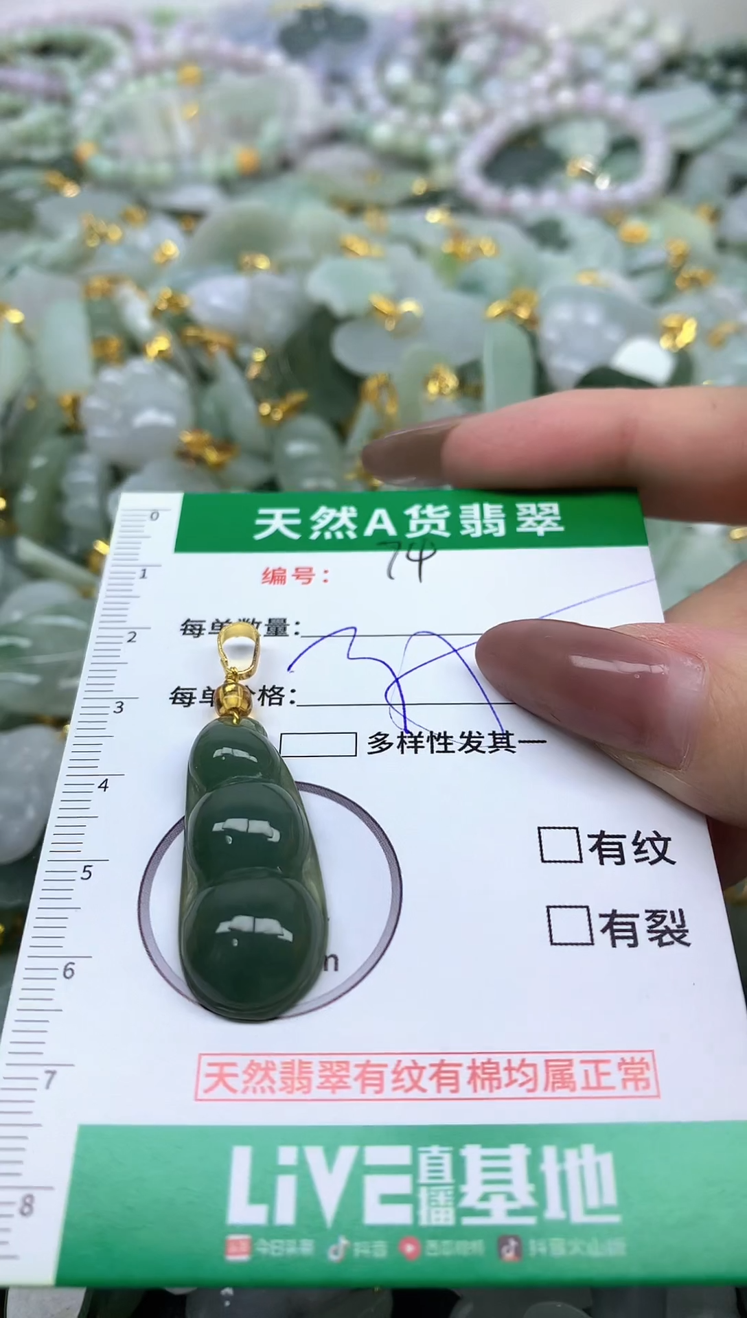 颈饰未镶嵌翡翠未镶嵌缅料A货翡翠-74