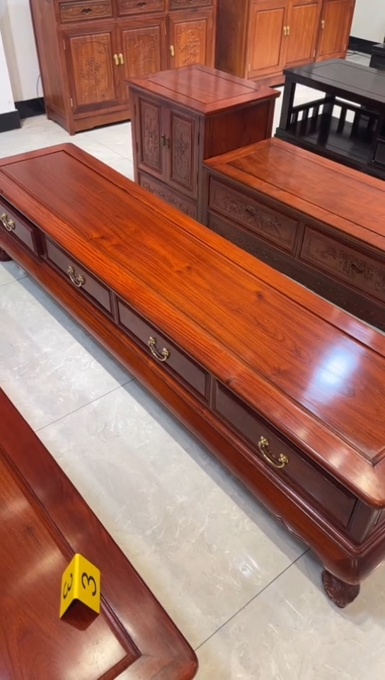 【闪购商品】紫檀木类柜类家具缅甸花梨木电视柜