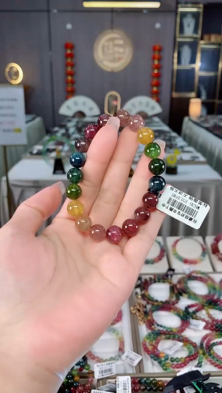 收藏级老矿碧玺单圈手串10mm+未镶嵌碧玺（多样性发一条）hon
