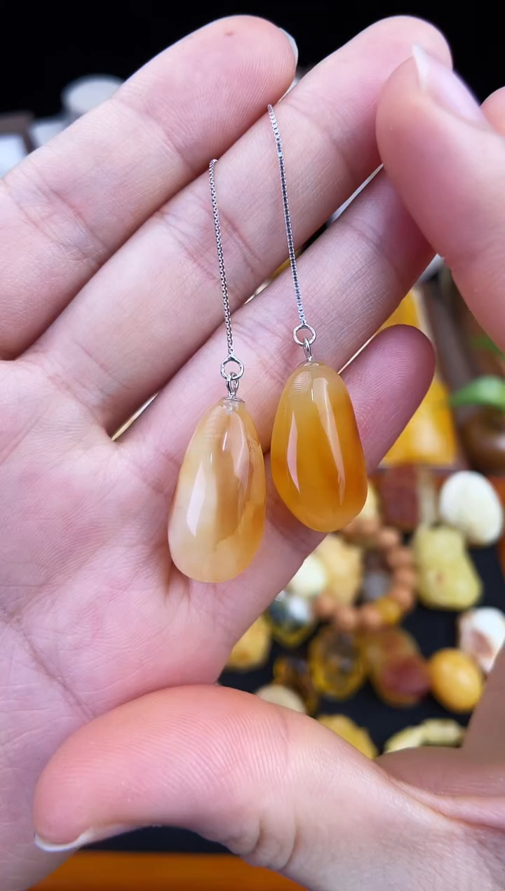 琥珀未镶嵌珠宝奇石柒月