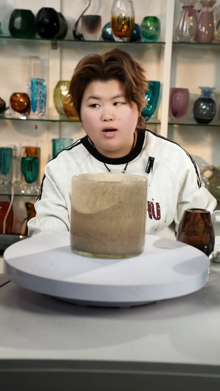 【闪购商品】琉璃【弘扬】高15轻奢琉璃花器微瑕福利