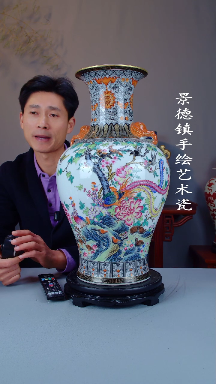 摆件陶瓷景德镇手工手绘陶瓷摆件83