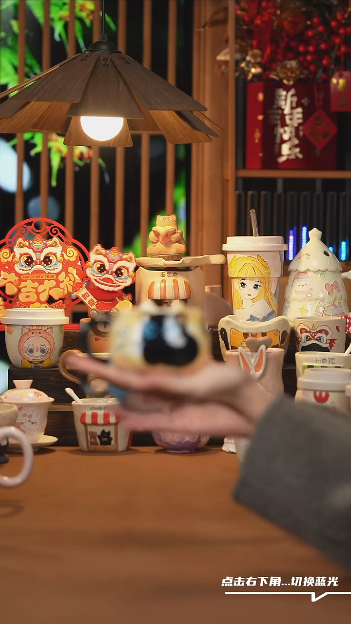 【闪购商品】杯子D027创意手绘陶瓷水杯