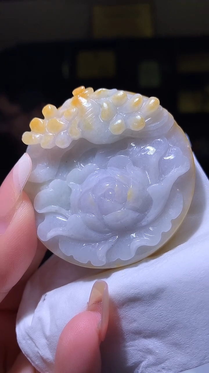 【闪购商品】定制翡翠未镶嵌1071xx-毛货挂件2