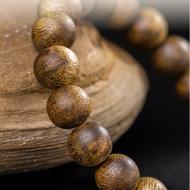 沉香9mm沉香手串单圈22颗金沙叶奇楠手串 多样性发其一