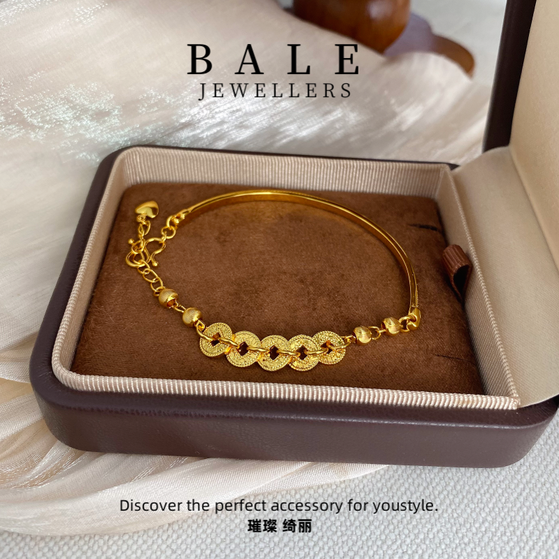 铜合金合成锆石手链 S2498,S2506 金色轻奢 经典国风