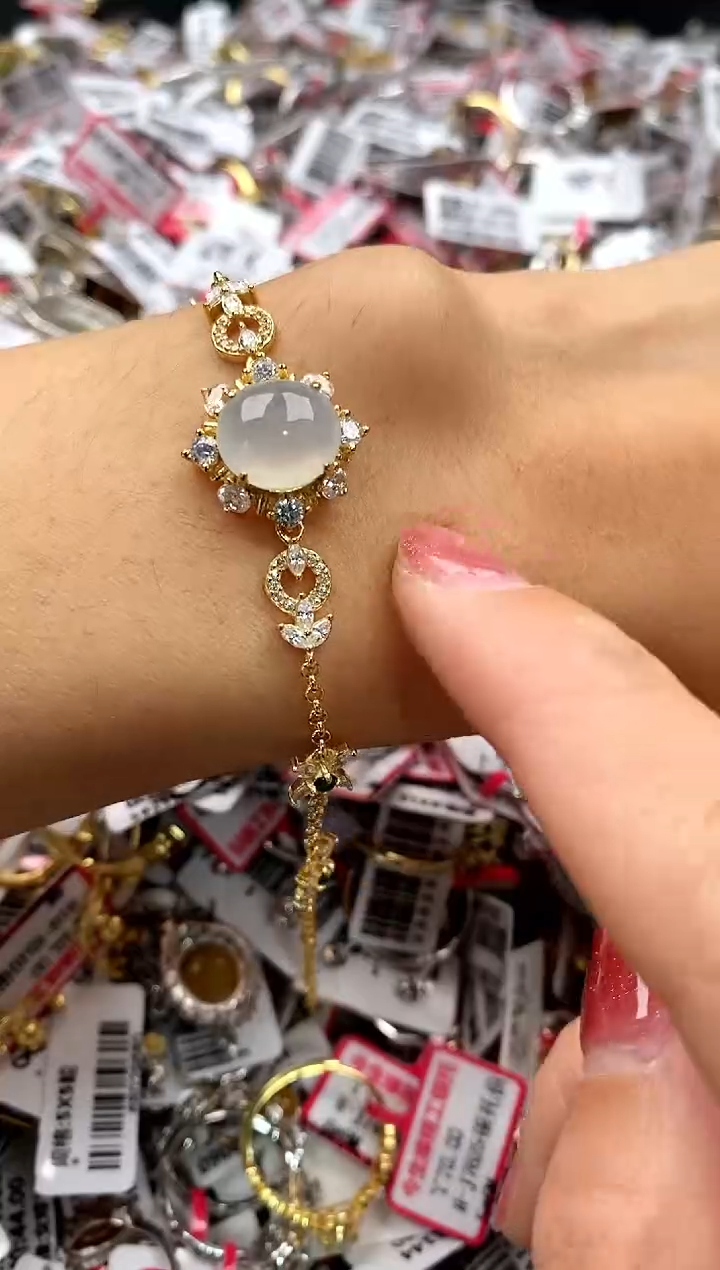 【闪购商品】翡翠戒指银S925镶嵌222222    6