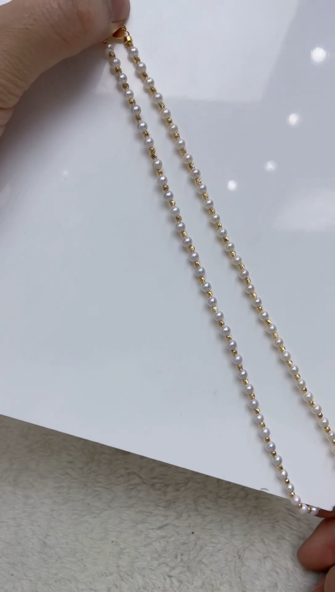 颈饰银S925镶嵌淡水珍珠  