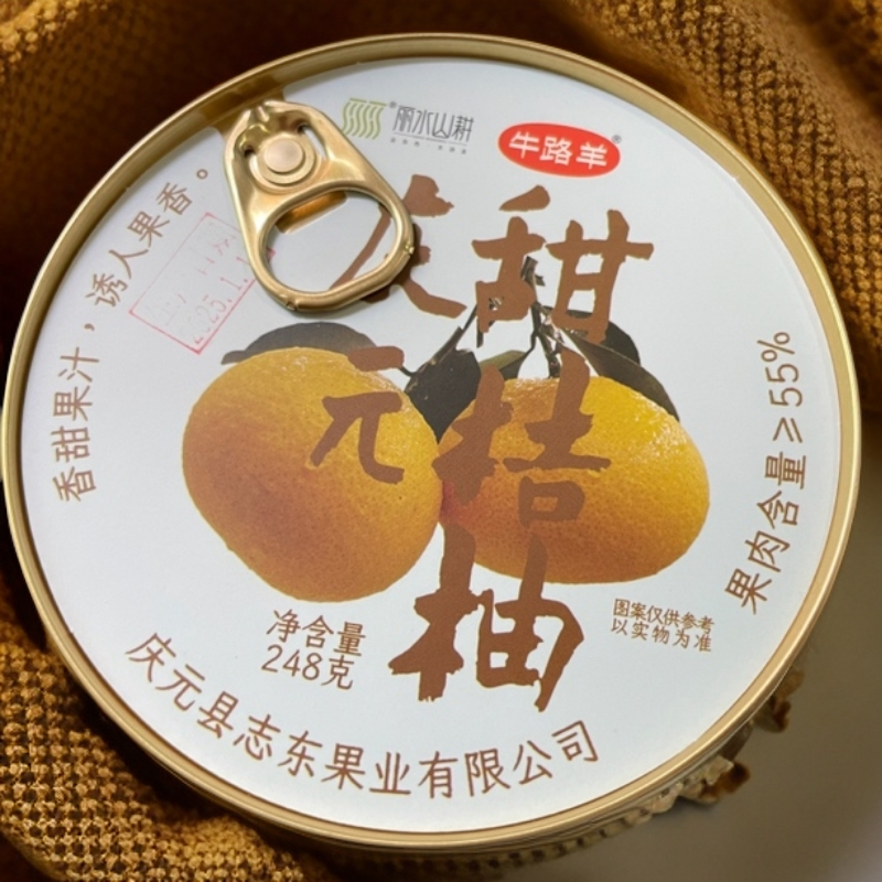 冰镇封神！甜桔柚罐头无核纯果肉 酸甜爆汁解腻 开罐即食追剧必备