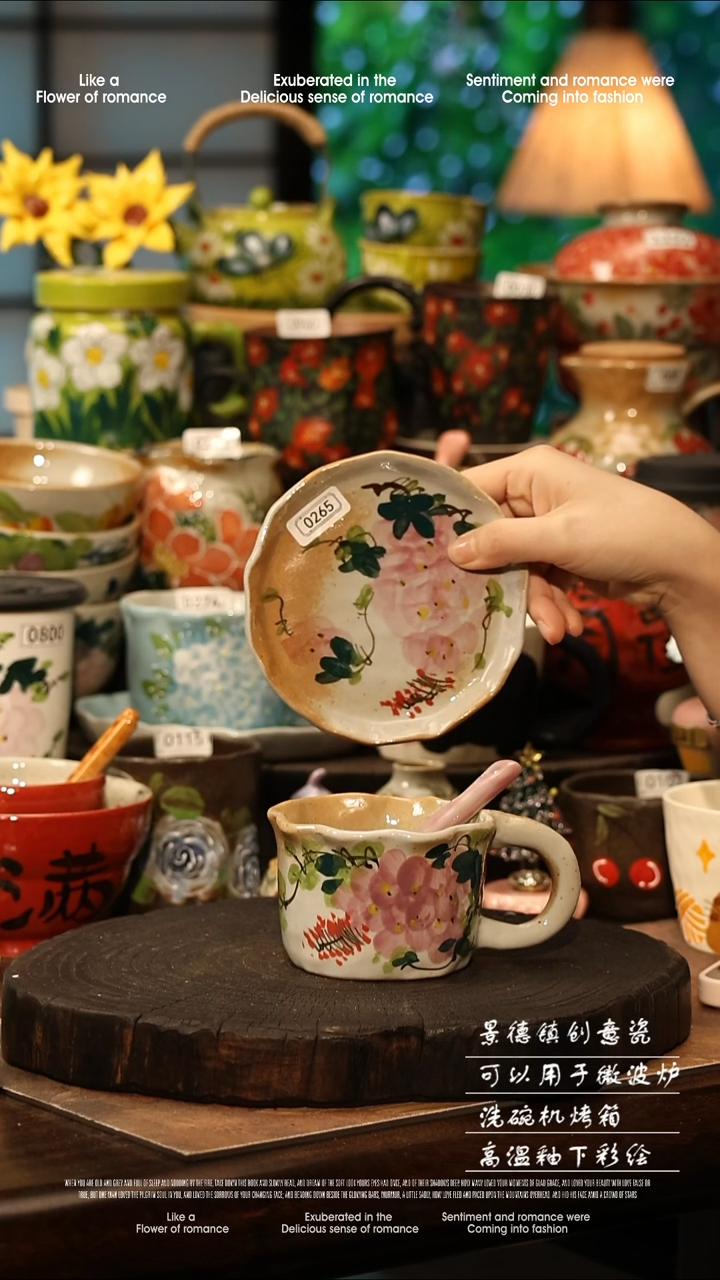 陶瓷景德镇高温釉下彩手工手绘款式@A0265@