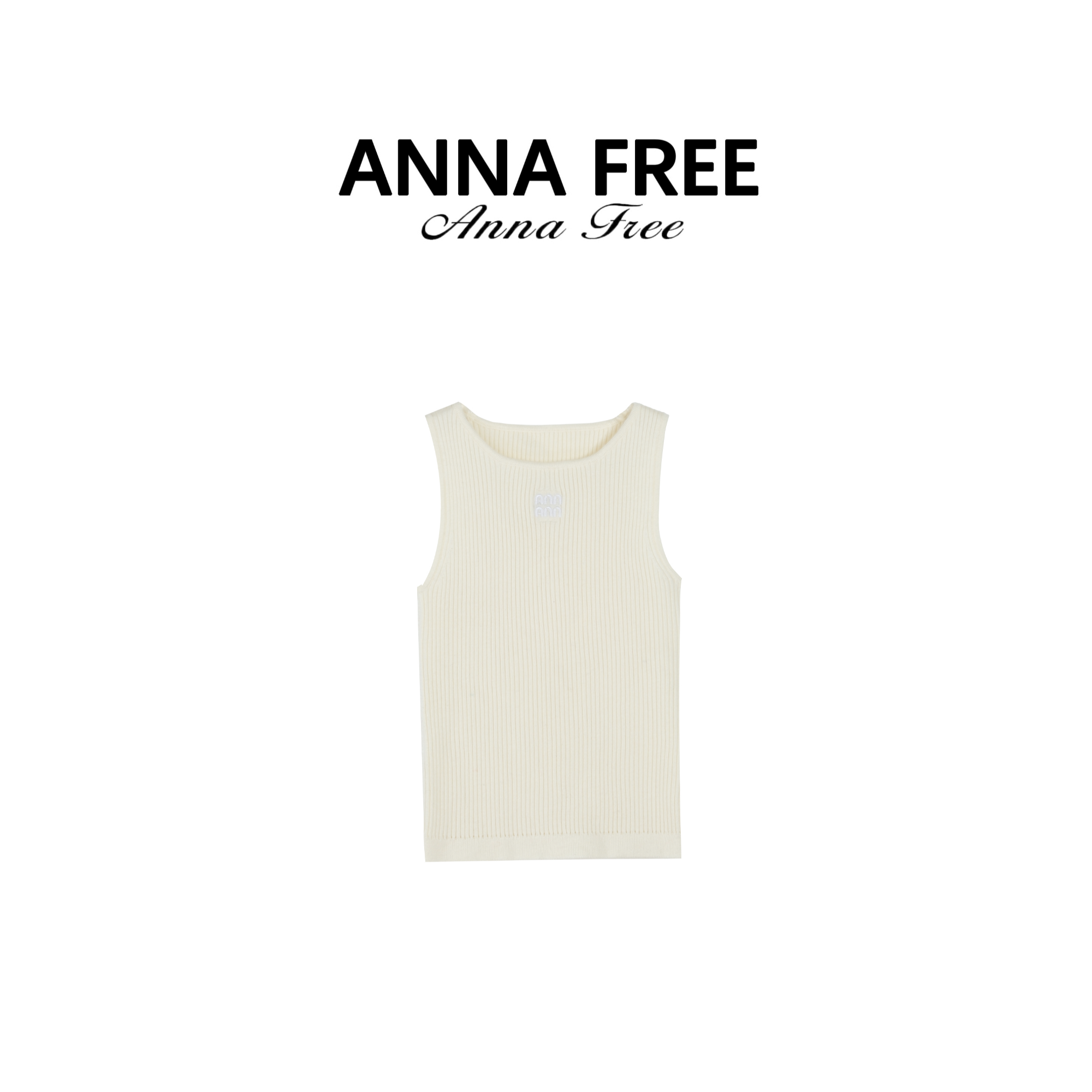 ANNA FREE 纯色女士打底白色修身型背心设计师吊带潮流舒适Z8462