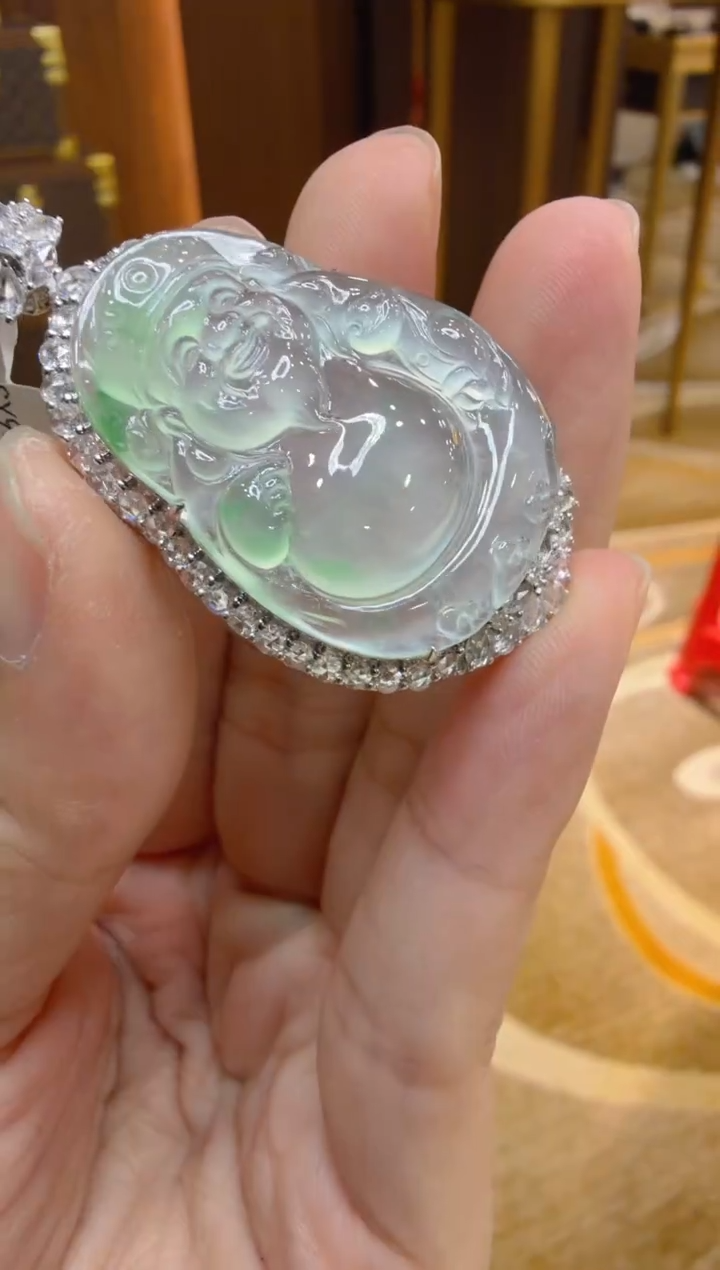 吊坠(不含链)18K金镶嵌翡翠多样性团购发一件