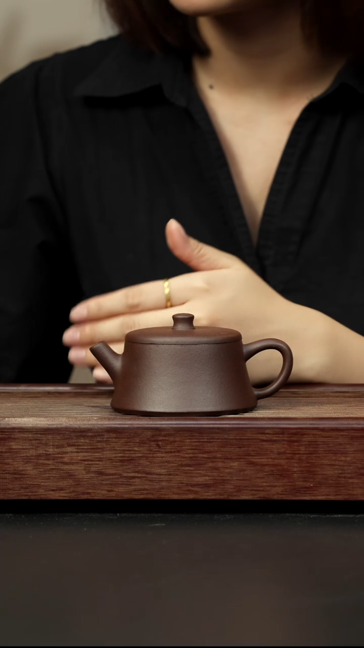 紫砂茶壶老紫泥 云柱