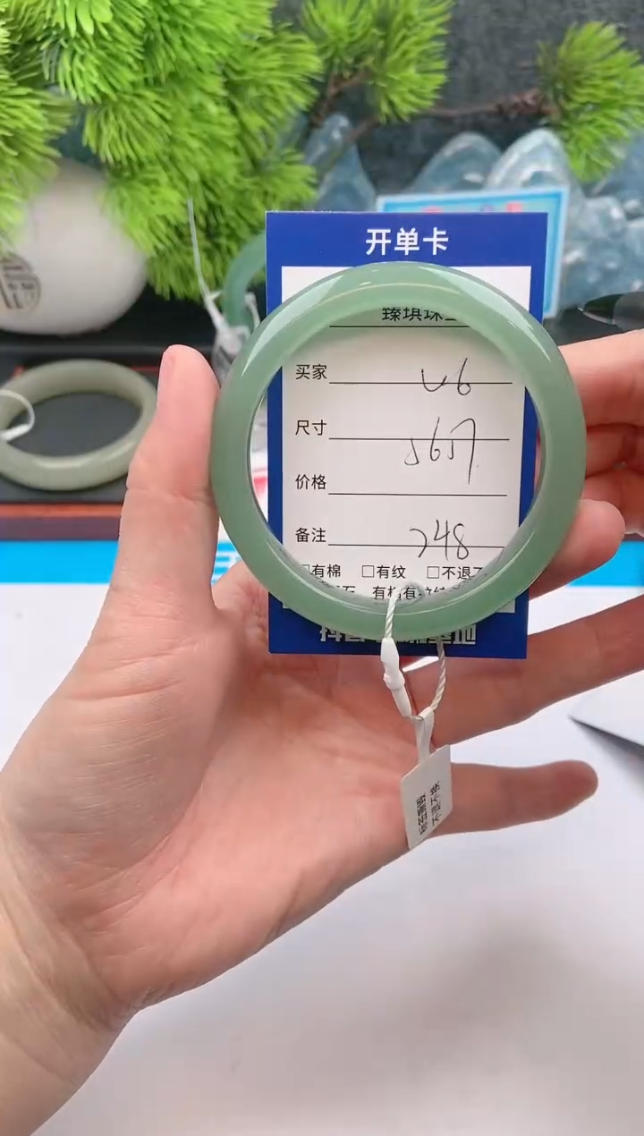 【闪购商品】石英质玉手镯未镶嵌东陵玉微色差W6