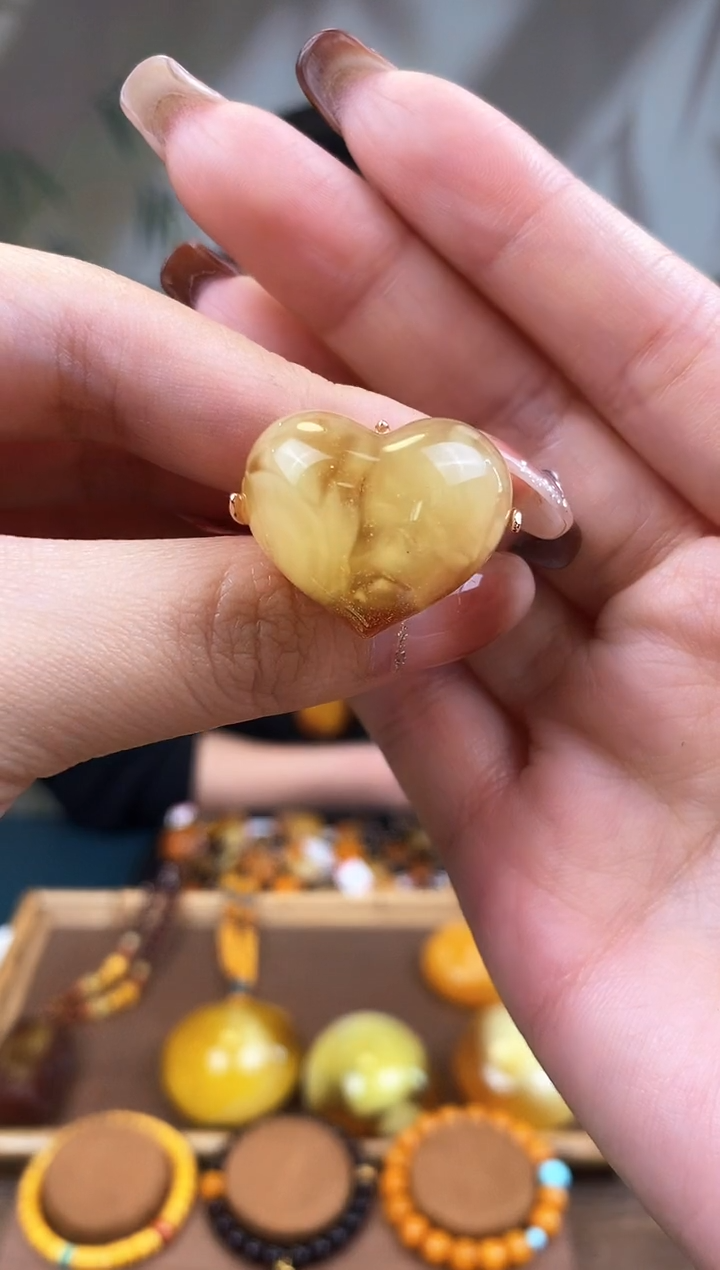 【闪购商品】琥珀裸石银S925镶嵌基地发货 一物一证 顺丰包邮