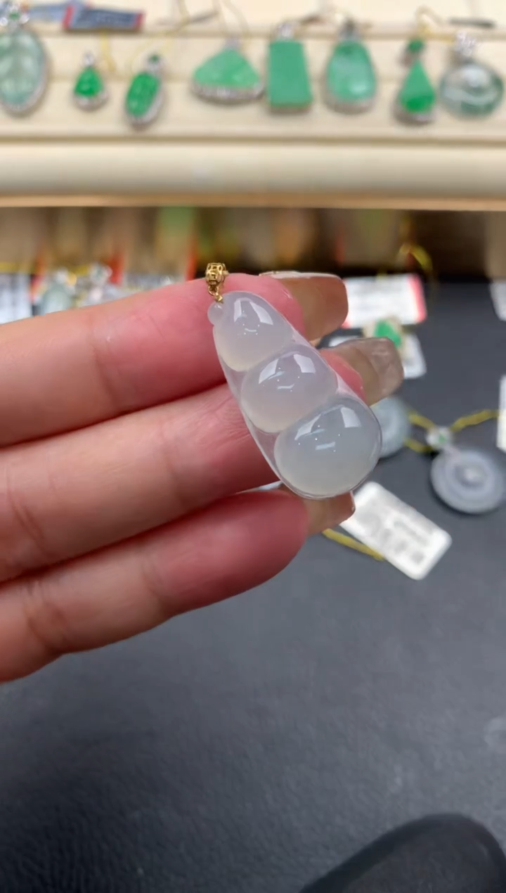 【闪购商品】翡翠颈饰18K金镶嵌Q127