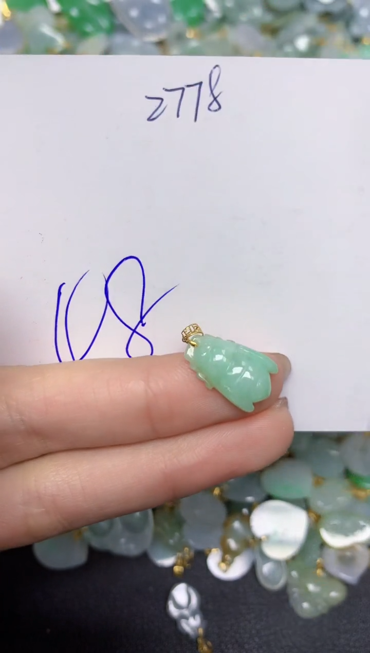 【闪购商品】翡翠颈饰18K金镶嵌 天然翡翠A货