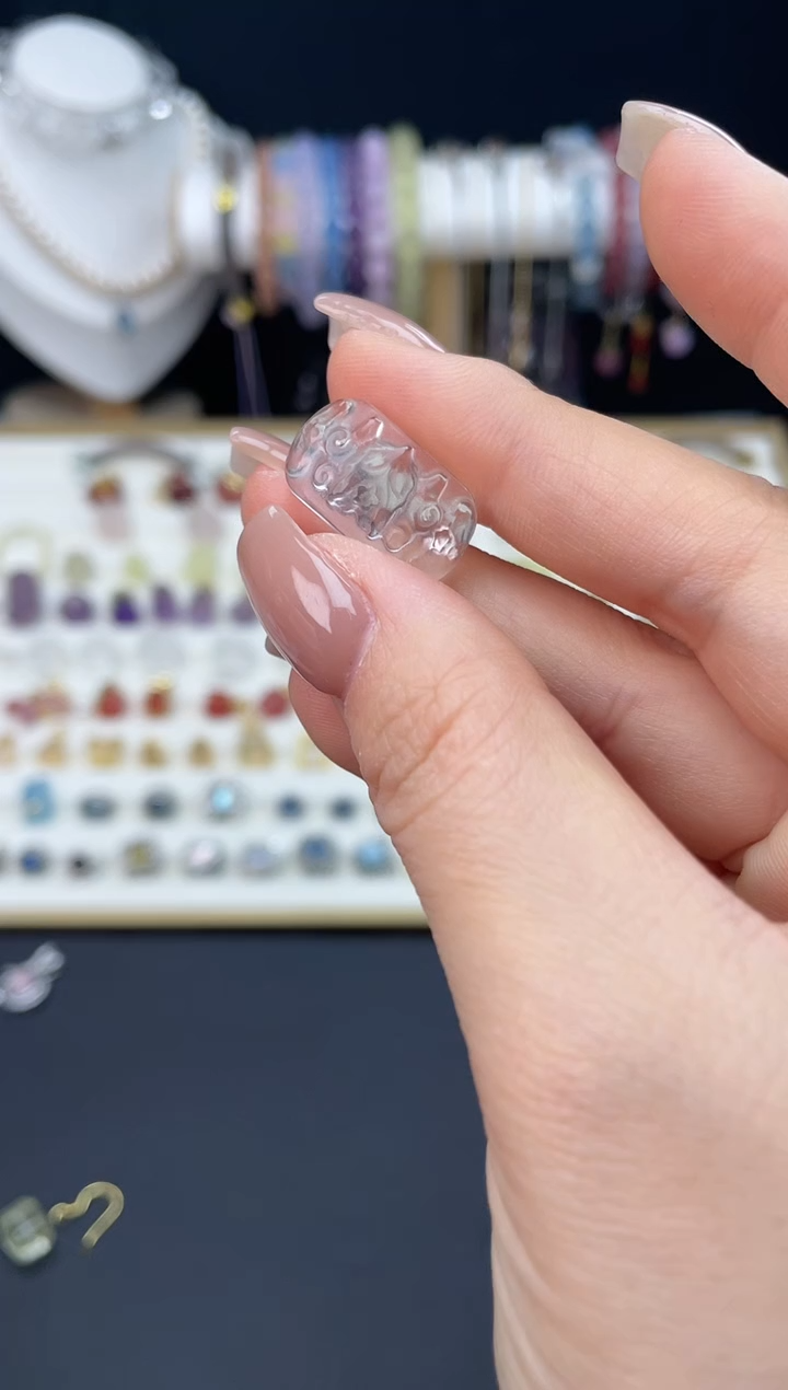 【闪购商品】水晶通孔未镶嵌狐仙通孔DIY手牌