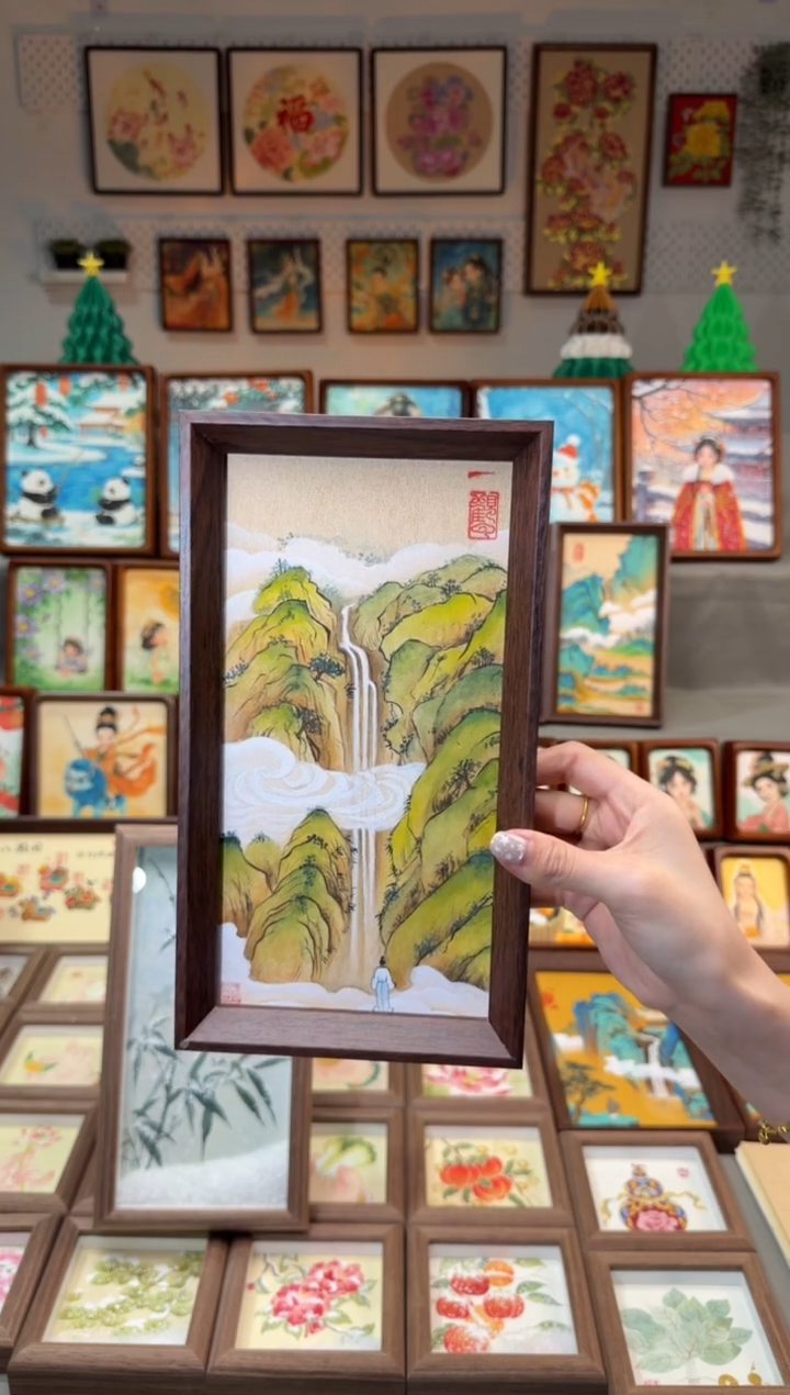 国画高山流水 手绘国画27