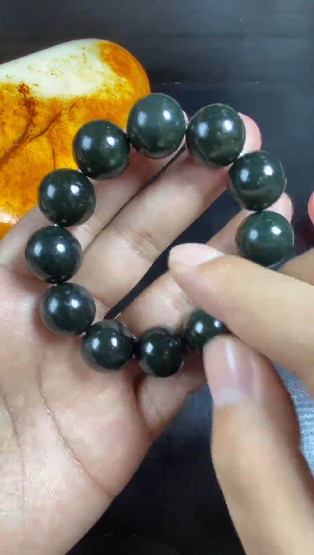 未镶嵌手串和田玉恭**乐1