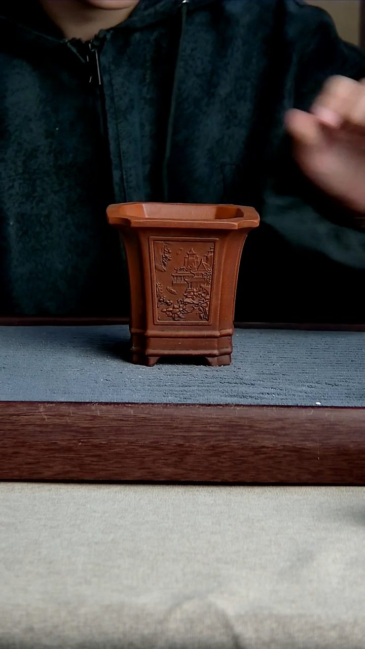 紫砂花盆9*10内径紫砂花盆