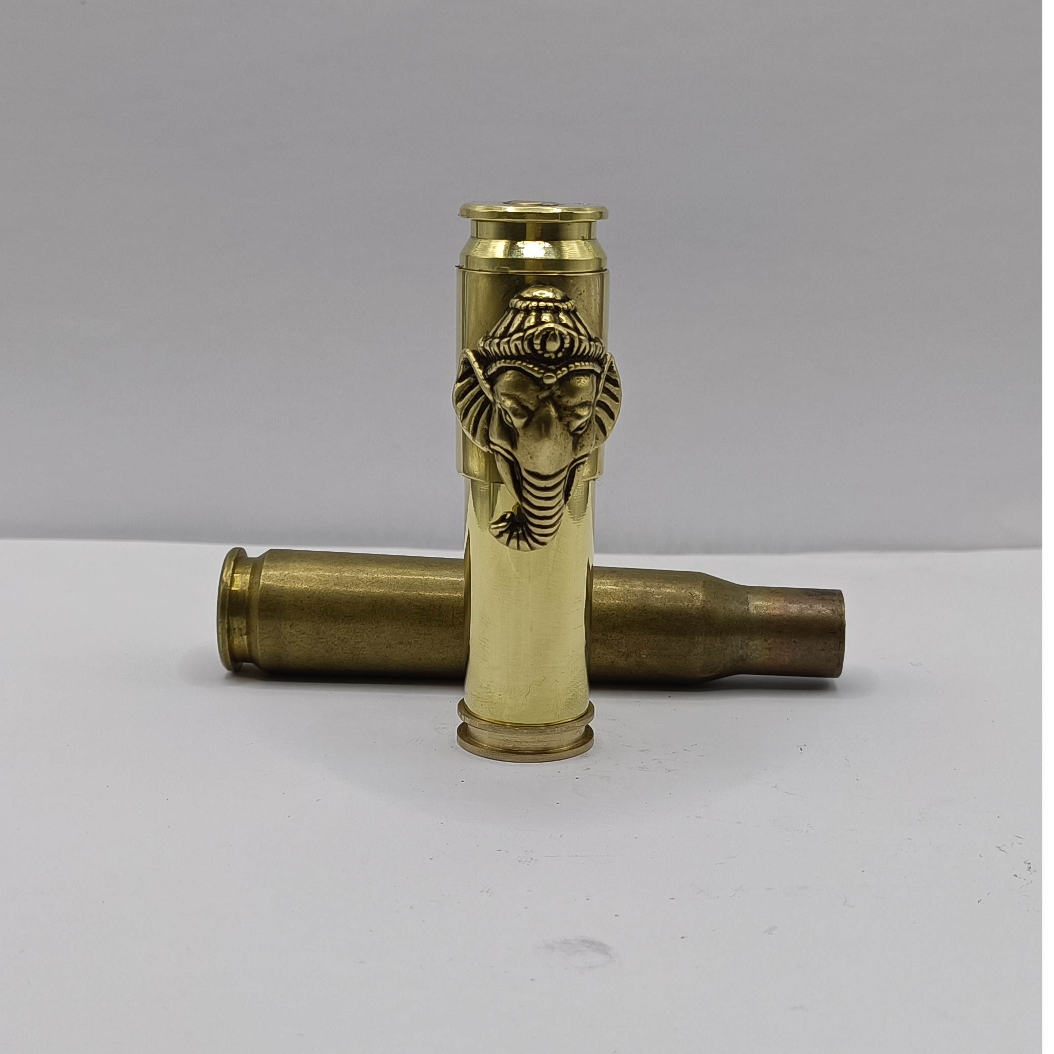 108复古大象黄铜战壕子弹壳手工防风打火机创意火机