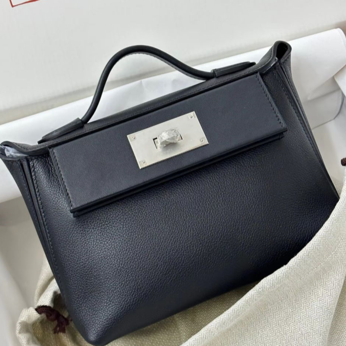 99新 Hermes/爱马仕 -520拆小花6枫 2424 29 黑银 tc D刻包