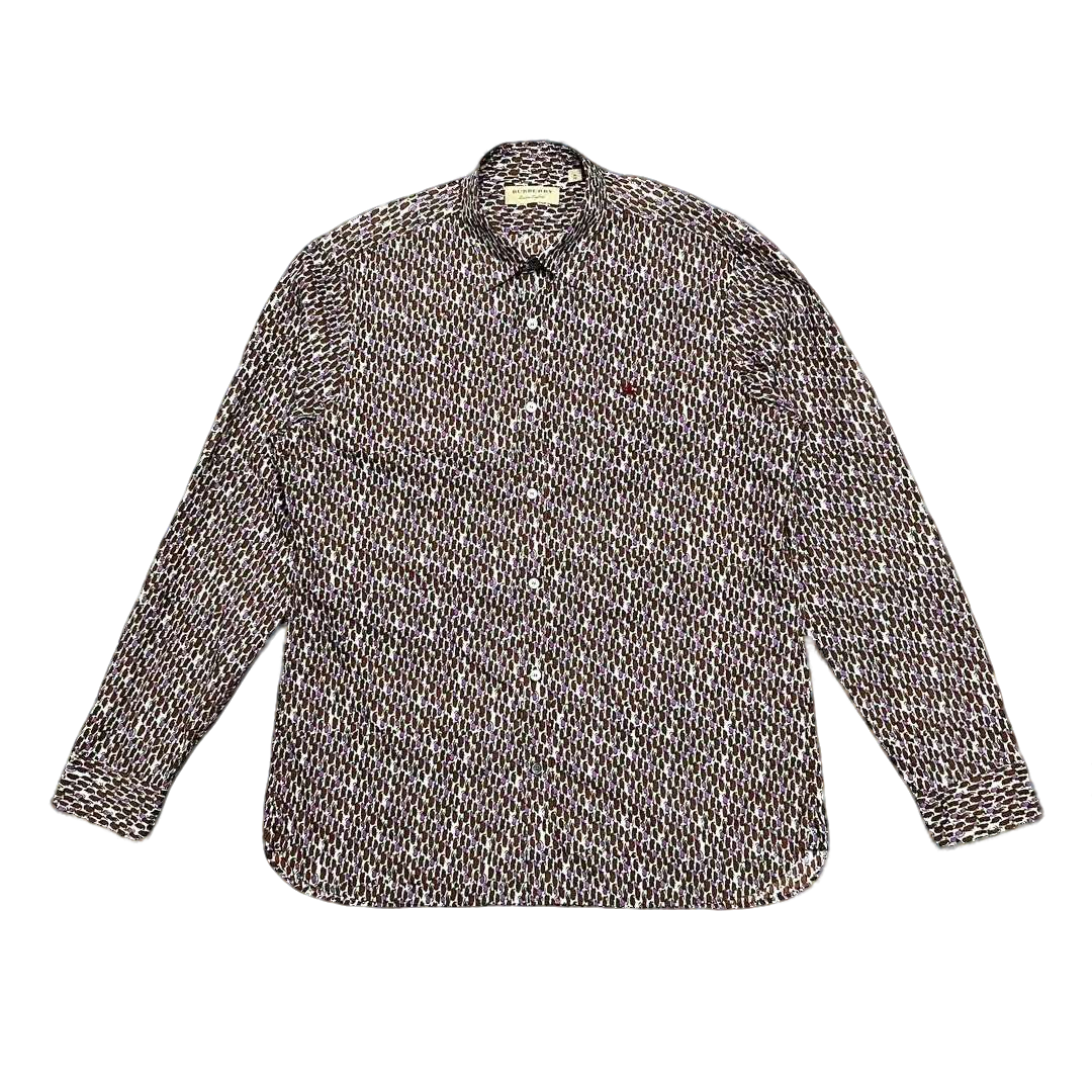 99新 BURBERRY/博柏利 Burberry 战马刺绣长袖衬衫 XL码