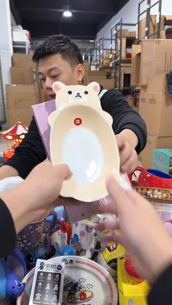 瓷片原盒熊妹浴缸碗