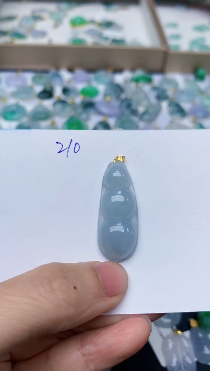 【闪购商品】翡翠颈饰18K金镶嵌天然翡翠A货    210