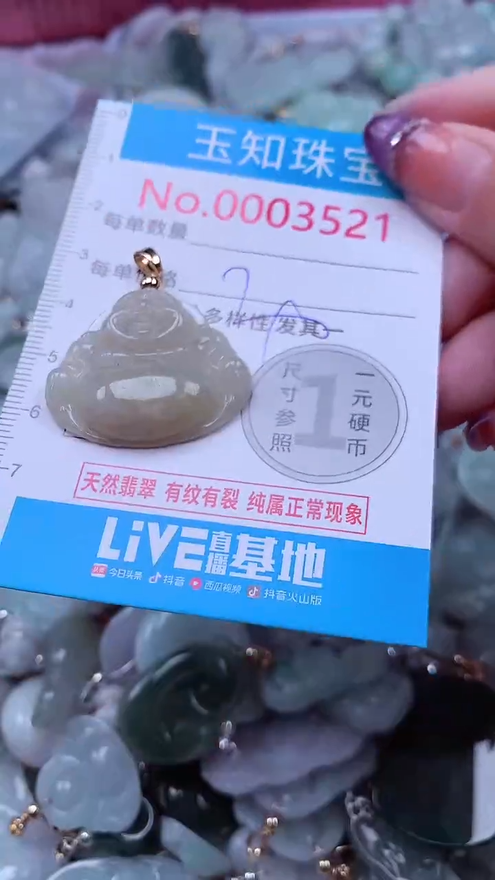 翡翠未镶嵌吊坠(不含链)3521