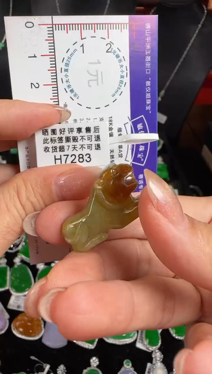 颈饰未镶嵌翡翠H7283虎