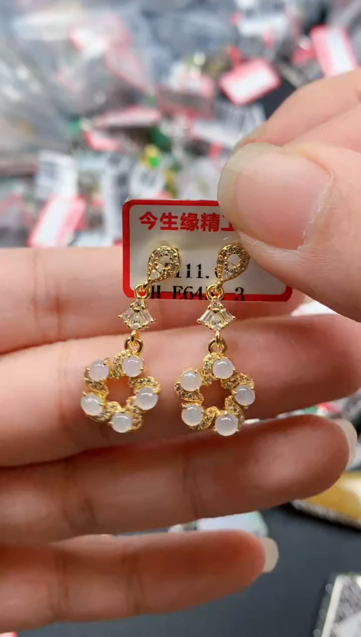 银S925镶嵌戒指翡翠天然A货缅甸翡翠