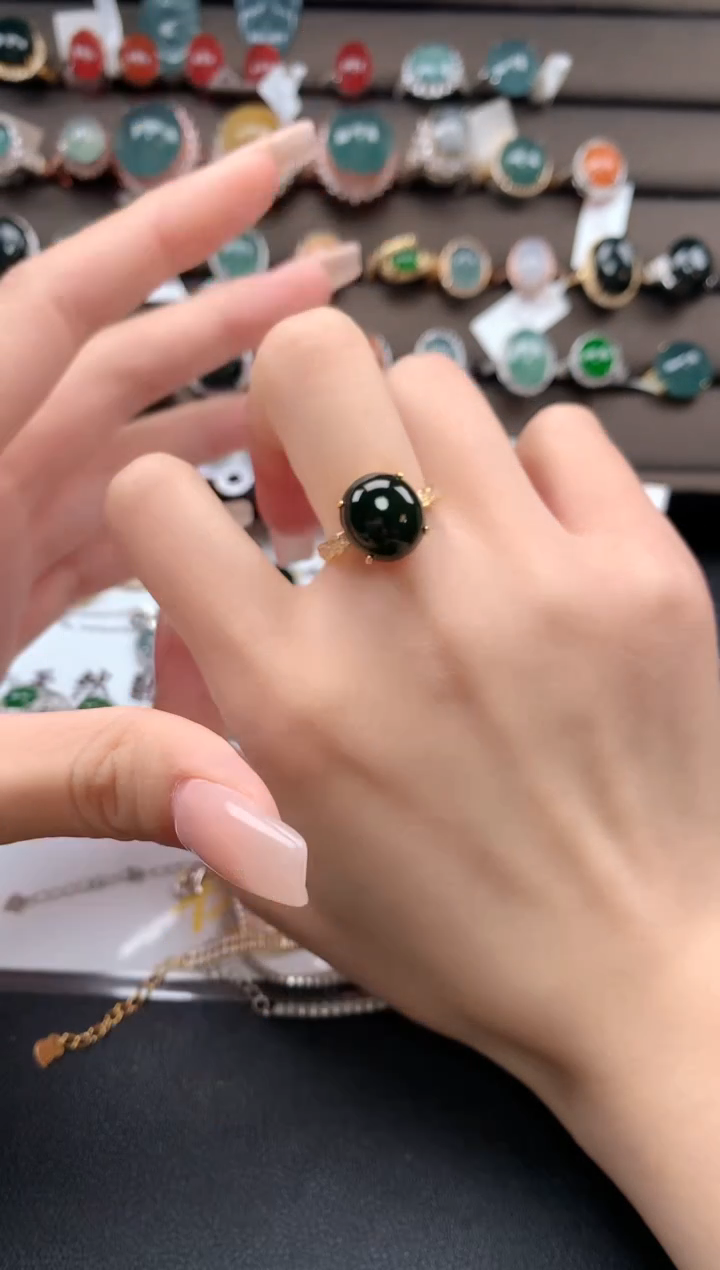 【闪购商品】翡翠戒指银S925镶嵌321321313