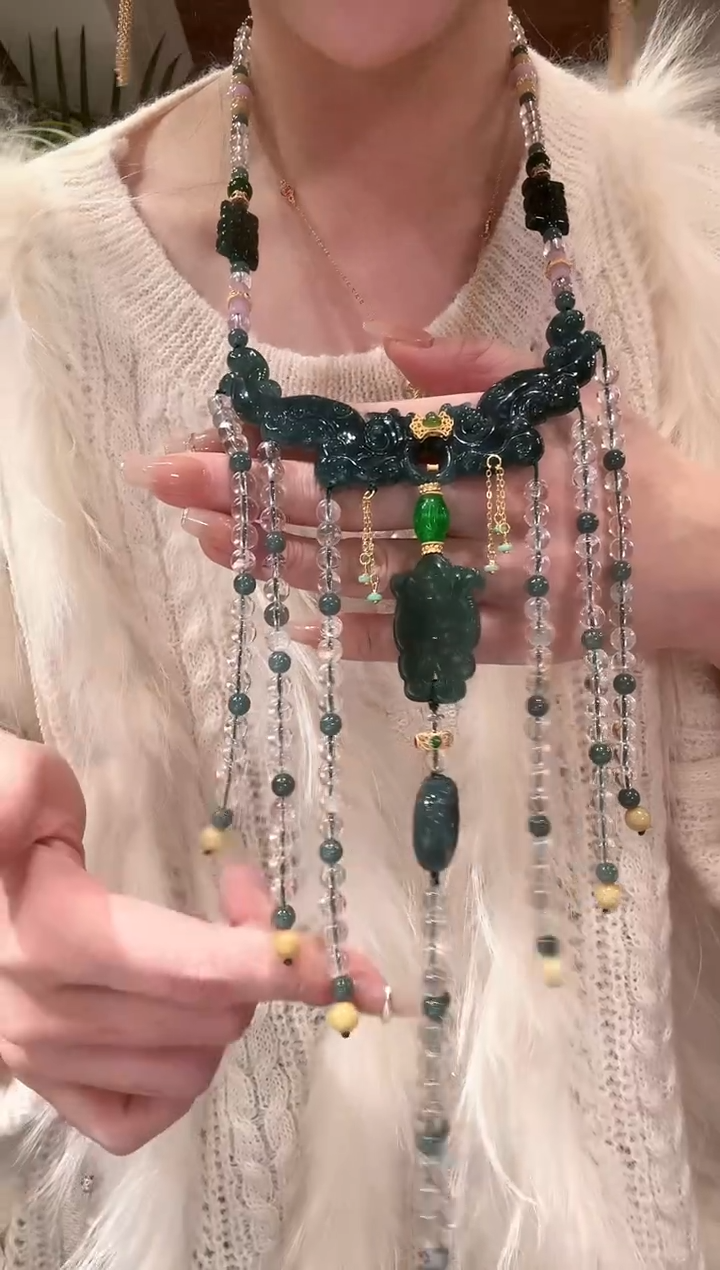 【闪购商品】翡翠颈饰未镶嵌国风