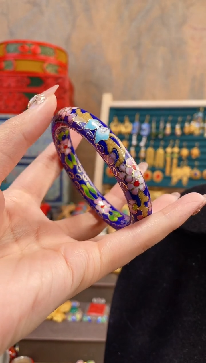 【闪购商品】非遗景泰蓝镯子宝蓝
