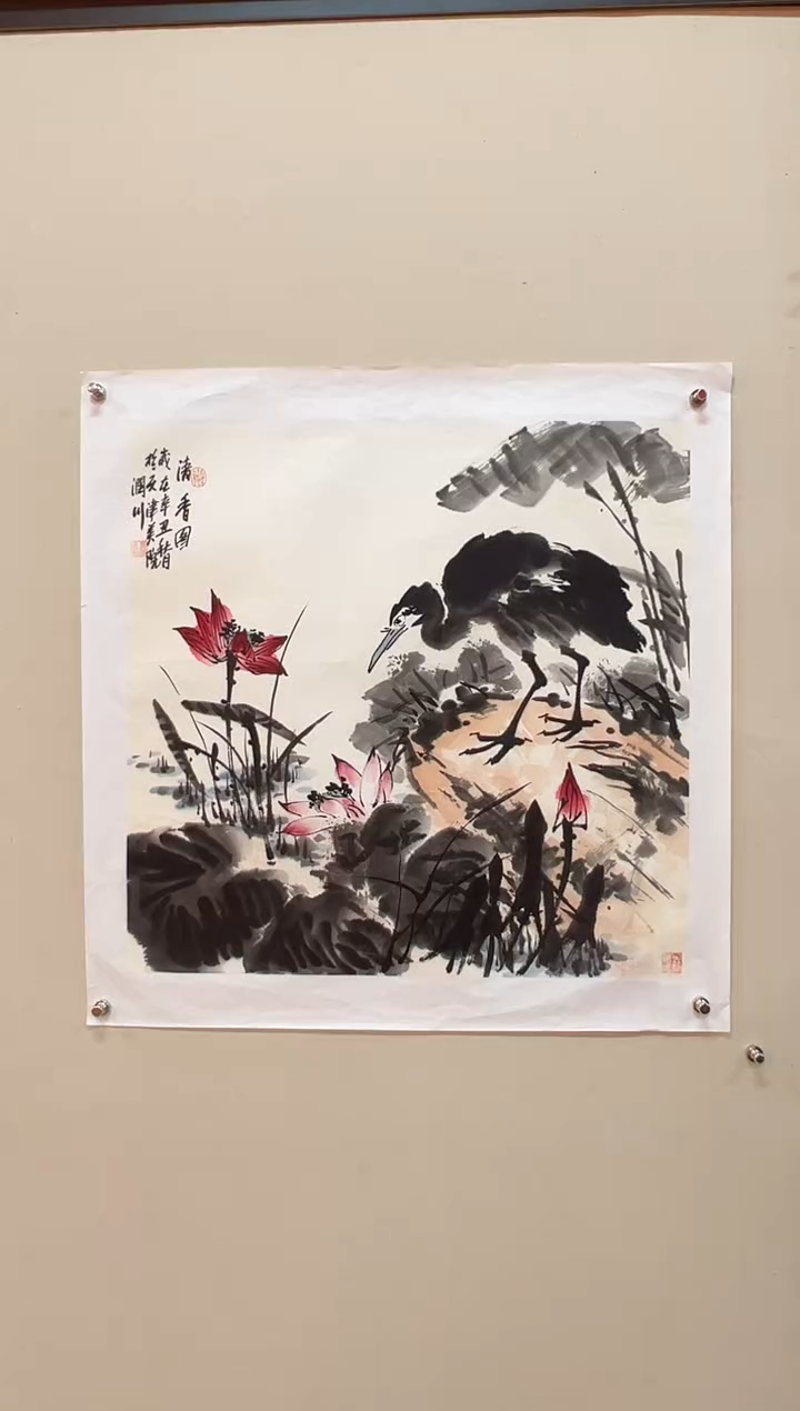 【闪购商品】绘画贺润川-4平尺-花鸟国画-Yz