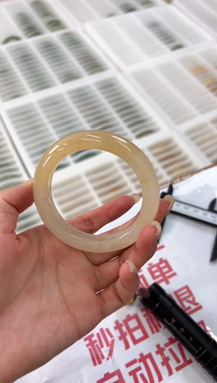 未镶嵌手镯石英质玉100-54HU